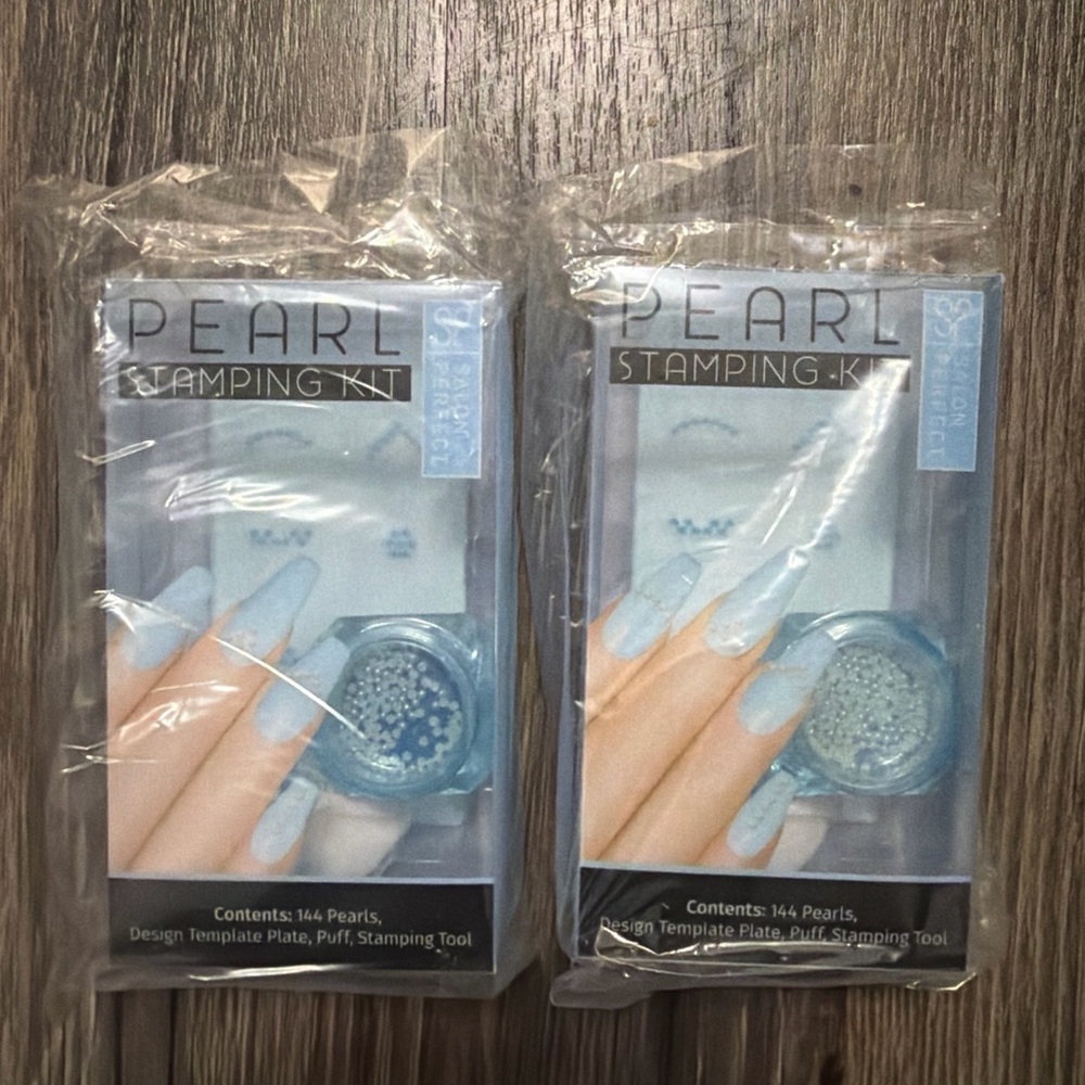 Pearl Stamping Kit - Light Blue